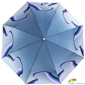 Зонт женский полуавтомат ZEST (ЗЕСТ) Z53626B-18 серый, абстракция