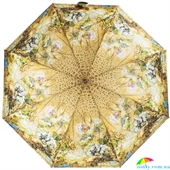 Зонт женский компактный облегченный механический TRUST (ТРАСТ) ZTR58476-1633 зеленый, цветы