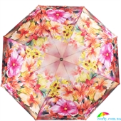 Зонт женский компактный облегченный механический TRUST (ТРАСТ) ZTR58476-1637 разноцветный, цветы