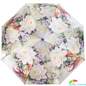 Зонт женский автомат  TRUST (ТРАСТ) Z33472-2 белый, цветы
