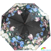 Зонт женский автомат  TRUST (ТРАСТ) Z33472-10 черный, цветы