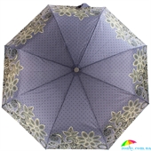 Зонт женский механический компактный облегченный ART RAIN (АРТ РЕЙН) ZAR3516-42 коричневый, абстракция
