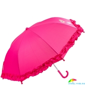 Зонт-трость детский механический AIRTON (АЭРТОН) Z1552-151A розовый, однотонный