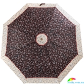 Зонт женский полуавтомат AIRTON (АЭРТОН) Z3612-5155 коричневый, цветы
