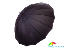 Зонт-трость мужской DOPPLER (ДОППЛЕР) DOP74166 черный, механический, однотонный