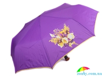 Зонт женский полуавтомат AIRTON (АЭРТОН) Z3651-10 фиолетовый, полуавтомат, цветы