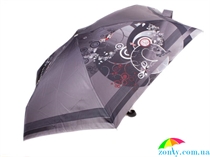 Зонт женский облегченный компактный механический ZEST (ЗЕСТ) Z55516-7 серый, механический, абстракция