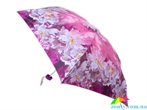 Зонт женский облегченный компактный механический ZEST (ЗЕСТ) Z55516-11 фиолетовый, механический, цветы