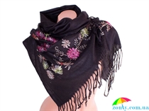 Женский шерстяной шарф 175 на 70 см ETERNO (ЭТЕРНО) ES0206-7-black