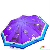 Зонт женский полуавтомат ZEST (ЗЕСТ) Z53626B-6 фиолетовый, полуавтомат, животные