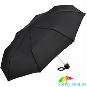 Зонт мужской механический компактный облегченный FARE (ФАРЕ) FARE5008-black черный, механический, однотонный