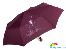 Зонт женский полуавтомат AIRTON (АЭРТОН) Z3651-4 бордовый, полуавтомат, цветы