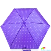 Зонт женский облегченный компактный механический ZEST (ЗЕСТ) Z25518-5 фиолетовый, механический, горох