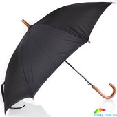 Зонт-трость женский полуавтомат FARE (ФАРЕ) FARE1132-black черный, полуавтомат, однотонный