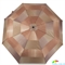 Зонт женский механический компактный HAPPY RAIN (ХЕППИ РЭЙН) U42655-4 коричневый, механический, полоска