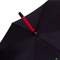 Зонт-трость женский полуавтомат DOPPLER (ДОППЛЕР) DOP740763W-1 черный, полуавтомат, однотонный