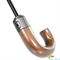 Зонт мужской полуавтомат ZEST (ЗЕСТ) Z43620-Wood черный, однотонный