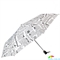 Зонт женский полуавтомат DOPPLER (ДОППЛЕР) DOP730165G-white белый, абстракция